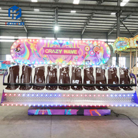 Manège mobile portable Crazy Wave pour enfants, équipement de jeu de carnaval monté sur remorque, mini manèges Miami