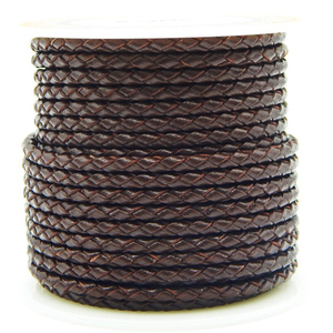 Vente en gros de cordon en cuir tressé rond authentique <span class=keywords><strong>JADEAR</strong></span> modèle 220306 pour la fabrication de bracelets et de colliers - Product Image 4