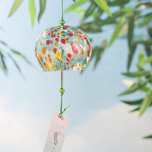Carillons éoliens en verre <span class=keywords><strong>japonais</strong></span> bleu ciel faits à la main cloches attrape-soleil vitrail artisanat noël décors pour la maison écologique - Product Image 6