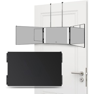 Fournisseur direct d'usine Miroir à <span class=keywords><strong>3</strong></span> volets avec <span class=keywords><strong>3</strong></span> couleurs de lumière, Miroirs LED pliables, Crochets de miroir de barbier réglables pour la coupe de cheveux à domicile - Product Image 4