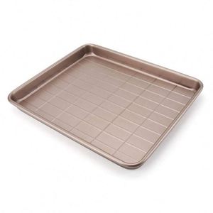 Bakery Tool 60pcs Golden Carbon Steel Oven Snowflake Cake Mould Fixed Bottom Nougat <b>Baking</b> Pan - Product Image 2
