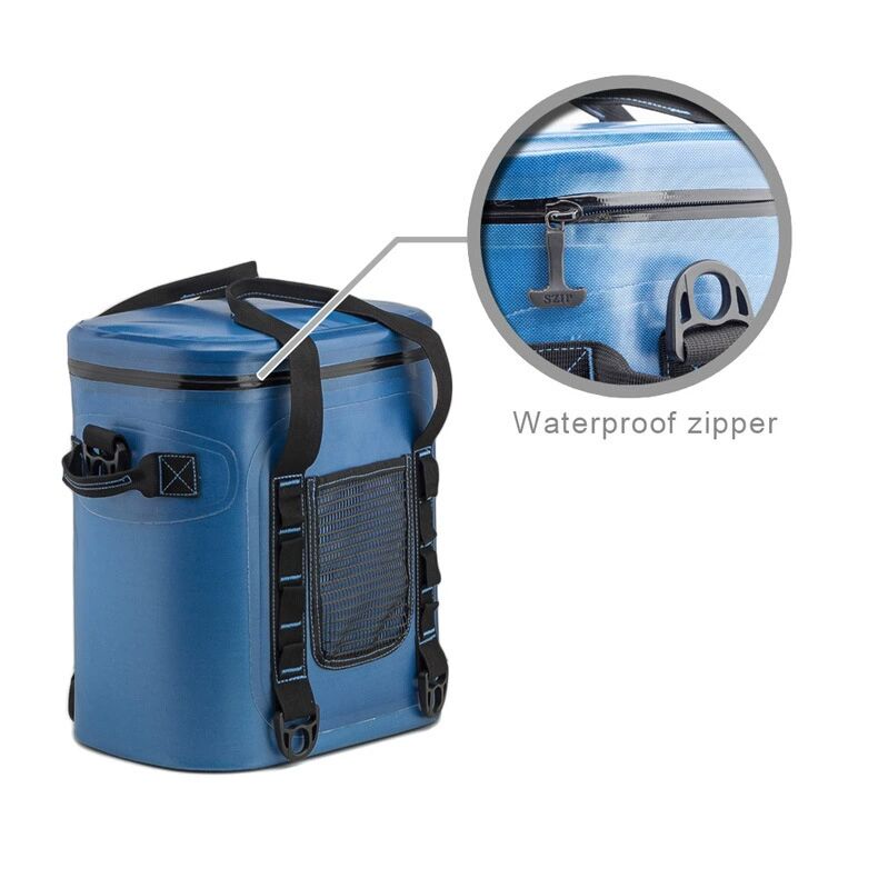 Buffalo Gear nylon tpu insulated picnic food and beverage tote with strong foam keep cool foldable camping cooler bag