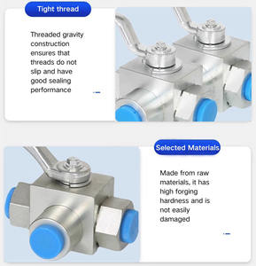 Vanne à bille hydraulique à 3 voies haute pression Qhjpetro 3/8 <span class=keywords><strong>BSP</strong></span> Modèle Khb 50MPA Utilisation dans l'industrie minière - Product Image 5