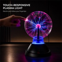 Lampu Bola Plasma Kustom dengan Bentuk Hati Bulat, Berbagai Ukuran, dan Layar Sentuh Reaktif Suara untuk Acara