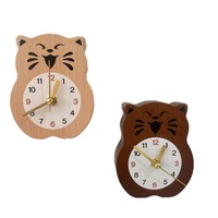 Horloge aimantée pour réfrigérateur, mini horloge murale magnétique, horloge en bois pour la cuisine, décoration de la maison, logo personnalisé disponible