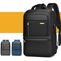 Sac à dos pour ordinateur portable pour homme de grande capacité, tissu Oxford imperméable, port de charge USB, sac à dos de bureau pour homme