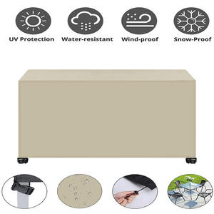 Funda para muebles de exterior, tela Oxford 420D, resistente al agua, a prueba de polvo, con hebillas en las esquinas para protección de mesas y sillas - Product Image 3