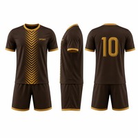 Conjunto de Uniforme de Fútbol Personalizado Premium con Diseño de Flecha Chevron, Sublimación OEM, Corte Holgado, para Clubes y Equipos