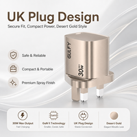 Chargeur rapide USB C GaN 30W, prise UK, en stock, chargeur mural GULFY PD, vente en gros