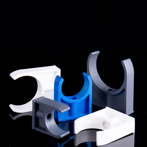 White PVC <b>pipe</b> <b>clamps</b>, plastic <b>pipe</b> <b>clamps</b>, for cutting services - Product Image 5