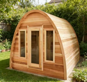 Sauna Exterior de Madera Maciza Tipo Domo para Todo Clima - Product Image 1