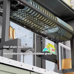 Estante Organizador de <span class=keywords><strong>Cocina</strong></span> Versátil de Acero al Carbono Duradero Fácil Instalación para Todas Sus Necesidades de <span class=keywords><strong>Cocina</strong></span> y Reducción de Desorden - Product Image 3