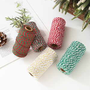 Weihnachts verpackung Farbige Baumwoll schnur Mehrfarbige Baumwolle Zweifarbige Spule Zweifarbiger Baumwoll seil Geflochtener Draht - Product Image 4