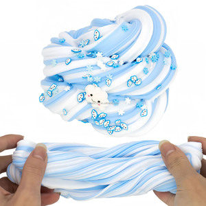 Merrycoo <b>Slime</b> Suppliers Hot Selling Playdough Crystal Clear Gradient Transparent Crystal Mud Non-Stick Fluffy <b>Slime</b> for Ages - Product Image 2