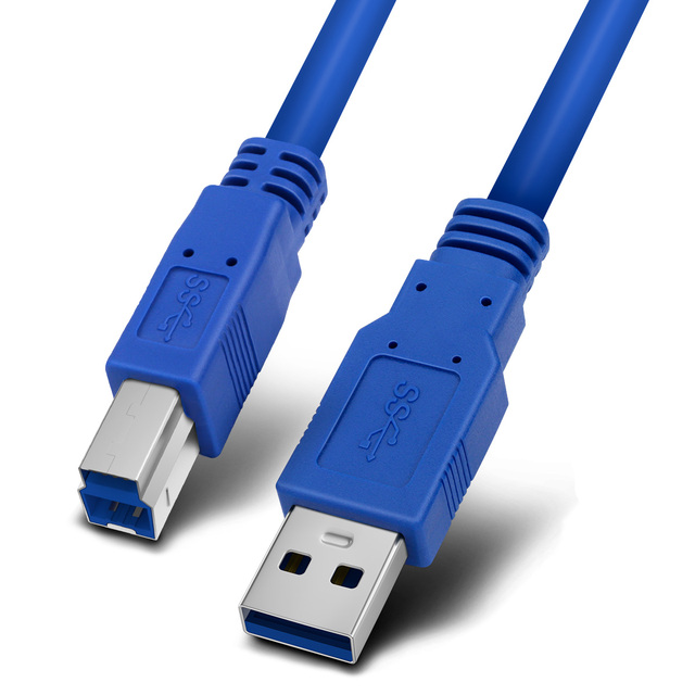 Vellygood Custom Data USB Printer Cable 2.0/3.0 Male B Male PVC Jacket Pure Copper Material for Computer Printer Use Stock