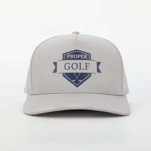 Vietnam quantité minimale de commande bas casquette de camionneur personnalisé Oem personnalisé 5 panneau Patch Logo casquette de baseball trou découpé au laser étanche sport golf chapeau - Product Image 1