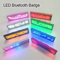 Badge nominatif LED clignotant APP contrôle LED plaque signalétique étiquette de prix défilement Badge à broche magnétique Badge nominatif LED programmable numérique