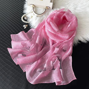 Sciarpa lunga moda in pizzo cavo sciarpa estiva nuova donna scialle in organza - Product Image 2