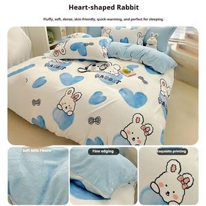 Новый комплект из 11 предметов из молочного вельвета для осени: милый, мультяшный, толстый, с наполнителем из кораллового флиса, водостойкий, высокого качества. - Product Image 5