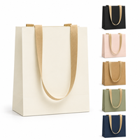 Sacs en papier blanc premium avec corde en coton, écologiques, réutilisables, durables, avec structure de fond renforcée, pour boutiques, shopping, cadeaux, emballage, avec lamination