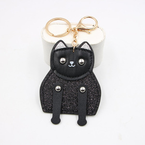 Mini Llavero de Cuero Personalizado, Etiqueta de Cuero para Bolso, Llavero de Perro Personalizado a la Moda, Mini Llaveros de Cuero - Product Image 2