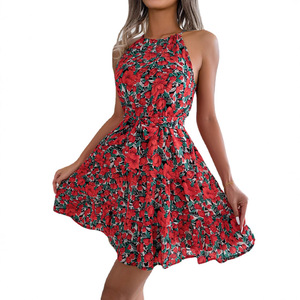 Vestido Floral con Volantes, Estilo Swing, para Primavera y Verano, Ropa de Mujer para Vacaciones - Product Image 5