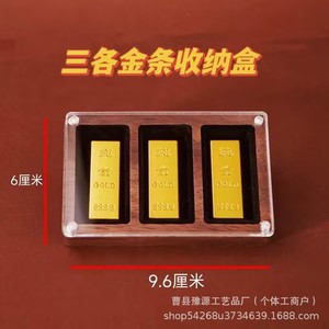 Caja de Almacenamiento para Mini Barras de Oro, de Madera de Nogal, Hecha a Mano, Rectangular, para Regalo o Artesanía - Product Image 4