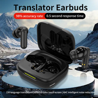 Écouteurs de traduction vocale intelligents B19, traducteur binaural chinois-anglais multilingue pour l'interprétation simultanée