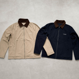 Giacca da Lavoro <span class=keywords><strong>in</strong></span> Twill con Logo Personalizzato, Colletto <span class=keywords><strong>in</strong></span> Velluto a Coste, Chiusura con Zip Frontale, Resistente Giacca <span class=keywords><strong>in</strong></span> Cotone Pesante per Uomo - Product Image 1