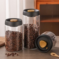 Boîte de conservation manuelle en verre sous vide Cedar Space pour café, thé et aliments, grande capacité, anti-humidité, pour usage domestique