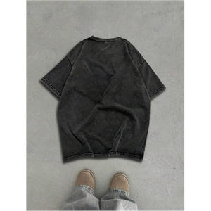 Camiseta Gráfica Extra Grande de Manga Corta para Hombre, 230g, Algodón Puro, Cuello en V, Estilo Y2K, Ropa Casual - Product Image 4