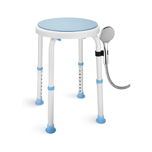 Concord Rotating Shower <b>Stool</b> <b>Height</b> <b>Adjustable</b> Light Blue Bathtub Seat - Product Image 1