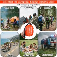 Sac de couchage thermique d'urgence portable en Mylar pour la survie en plein air, orange, pour le camping