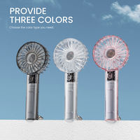 Ventilateur portable rechargeable IMYCOO, vente en gros, ventilateur électrique à main, batterie 1200 mAh, rafraîchisseur d'air, ventilateur de poche à suspendre pour l'extérieur, idéal pour l'été