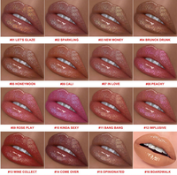 Gloss à lèvres personnalisé en gros, 13 couleurs, fini mat ou brillant, végétalien, sexy, OEM, marque privée