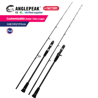 Canne à pêche en carbone 1,68m 1,83m 1,95m 1,5 brins avec guides en céramique 80-300g pour la pêche en bateau et le slow jigging du bar et du marlin