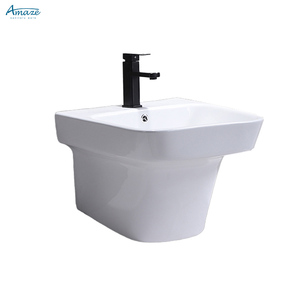 Rettangolare cina casa bianco sanitari in ceramica da parete appeso bacino volto a parete lavaggio a mano bacino del lavandino del <span class=keywords><strong>bagno</strong></span> - Product Image 3