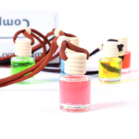 Mini vide 8ml diverses formes Auto parfum diffuseur conteneur voiture suspendus bouteilles en verre désodorisant voiture bouteille de parfum