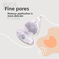 Houppette de maquillage lavable en forme de gourde, hydrophile, sans latex, à motifs marbrés multicolores, fabriquée à Guangzhou [Marbre]