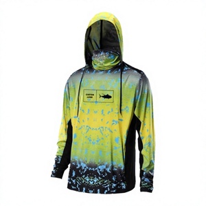 Sudadera de Pesca con Tela Reciclada para Hombre, UPF50+, Manga Larga, con Máscara Facial, Absorbe la Humedad, Protección Solar, Personalizable OEM ODM - Product Image 2