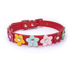 Collier de chien à fleurs multicolores avec motifs personnalisés Laisse de chat de style mignon Fournitures pour animaux de compagnie en gros - Product Image 5