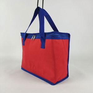 กระเป๋าใส่อาหารกลางวันหุ้มฉนวนมีโลโก้สีแดงกระเป๋าเก็บความร้อนมีซิป - Product Image 4