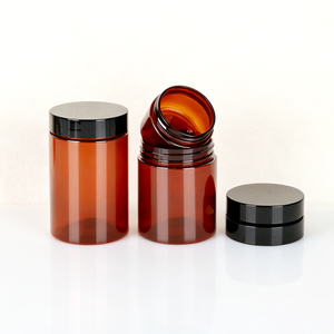 Botellas de plástico PET vacías color marrón ámbar, a prueba de luz, para envasado de productos químicos y cosméticos - Product Image 2