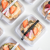 Vente en gros Plateau à gâteau pour sandwich Boîtes d'emballage alimentaire pour pâtisserie et salade Récipient à gâteau en plastique recyclable à emporter avec couvercles hauts