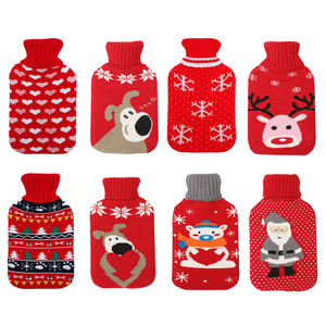 Vente en gros ensemble de <span class=keywords><strong>bouillotte</strong></span> personnalisée <span class=keywords><strong>pour</strong></span> Noël à la maison en hiver bouteilles d'eau chaude en peluche douce avec couvercle chauffe-<span class=keywords><strong>mains</strong></span> avec couvercle - Product Image 2