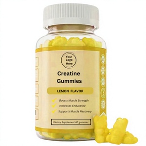 USA Origin High Quality <b>Creatine</b> Lemon <b>Flavor</b> Dietary Supplement Gummy Candy with Custom Logo for Adults Bulk Buyers 60-count - Product Image 1