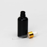 Flacon compte-gouttes en verre de 30 ml, flacon compte-gouttes en verre noir, flacon compte-gouttes de 2 oz