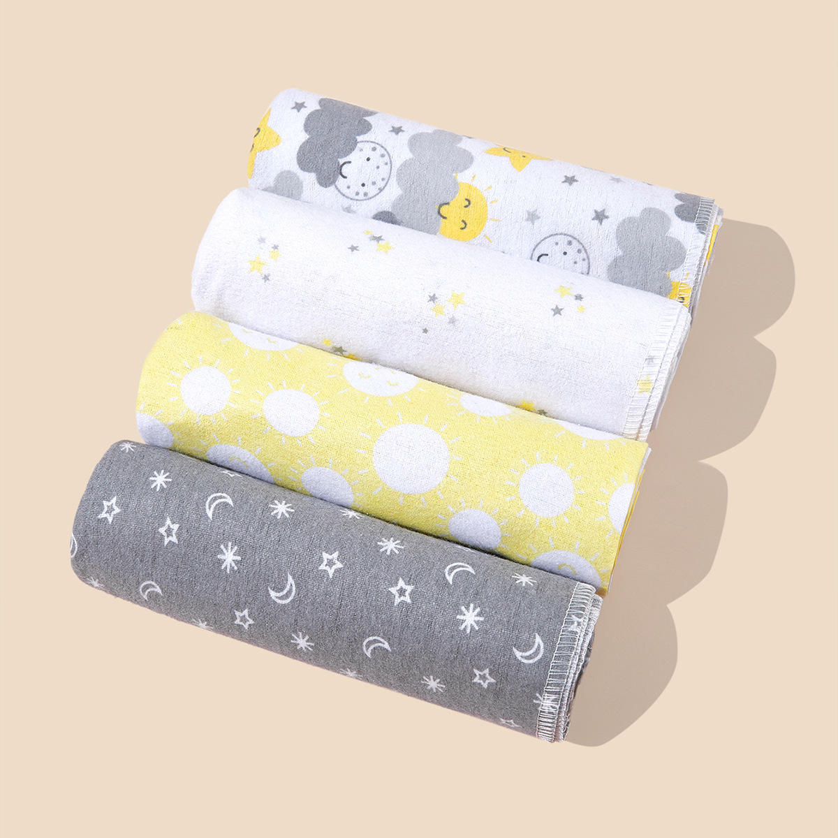 tissu nuage gris jaune