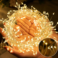 Wasserdichte Outdoor-Kupferdraht-LED-Feuerwerkslichter Girlande 10m 30m 50m 100m Mehrfarbig für Zuhause Party Hochzeit Feiertage Weihnachten