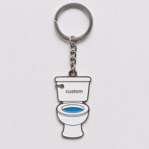Llaveros de Inodoro Personalizados de Alta Calidad al por Mayor, Llaveros con Formas Divertidas y Lindas, Diseño Peculiar y Jocoso, Regalo para el Día de los Inocentes - Product Image 2